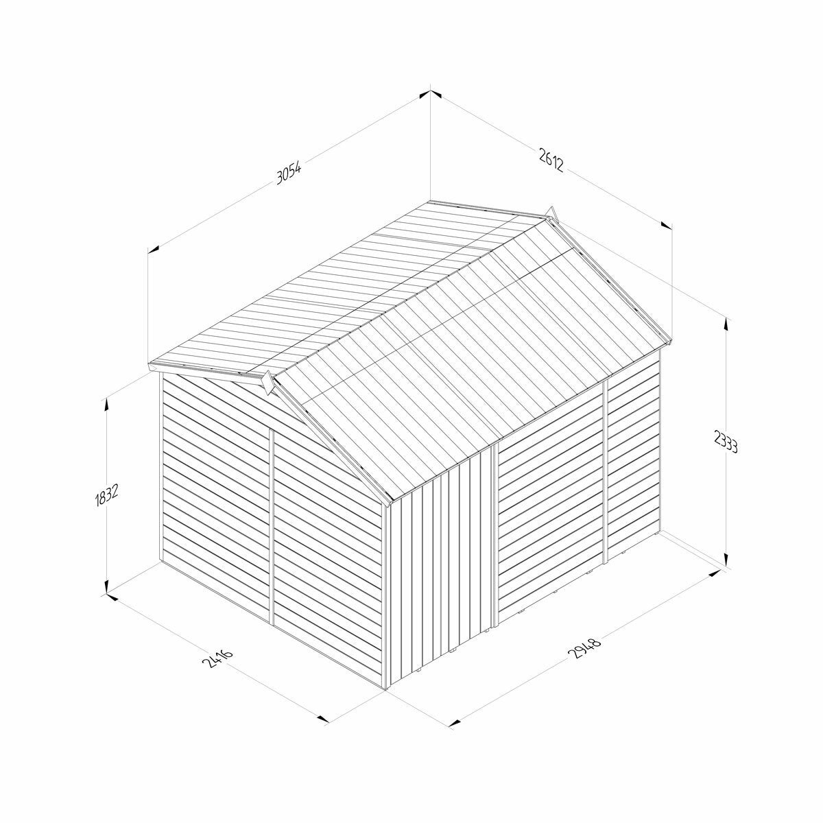 Forest Garden Timberdale 10ft x 8ft 3" (3 x 2.5m) Tongue & Groove Wooden Storage Shed Forest Garden Timberdale 10ft x 8ft 3" (3 x 2.5m) Tongue & Groove Wooden Storage Shed