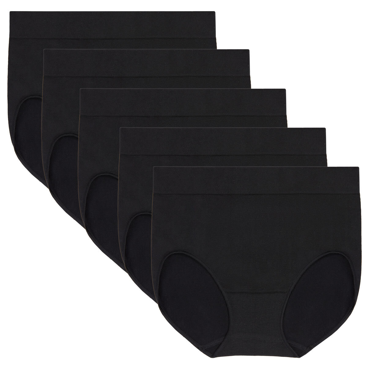 Carole Hochman Seamless Brief 5 Pack in Black