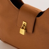 Ted Baker Chelse Padlock Leather Shoulder Bag in Brown