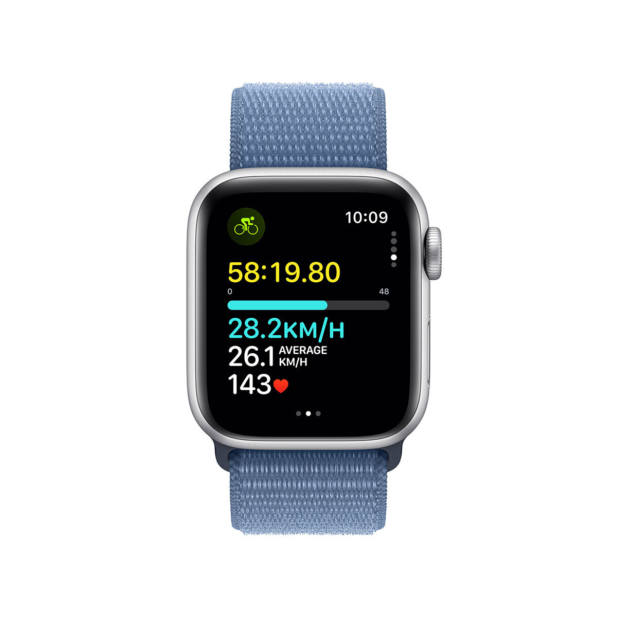 Buy Apple Watch SE GPS, 40mm Silver Aluminium Case with Storm Blue Sport Band Loop, MRE33QA/A @costco.co.uk