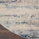 Rustic Textures Rustic Beige & Grey Circle Rug