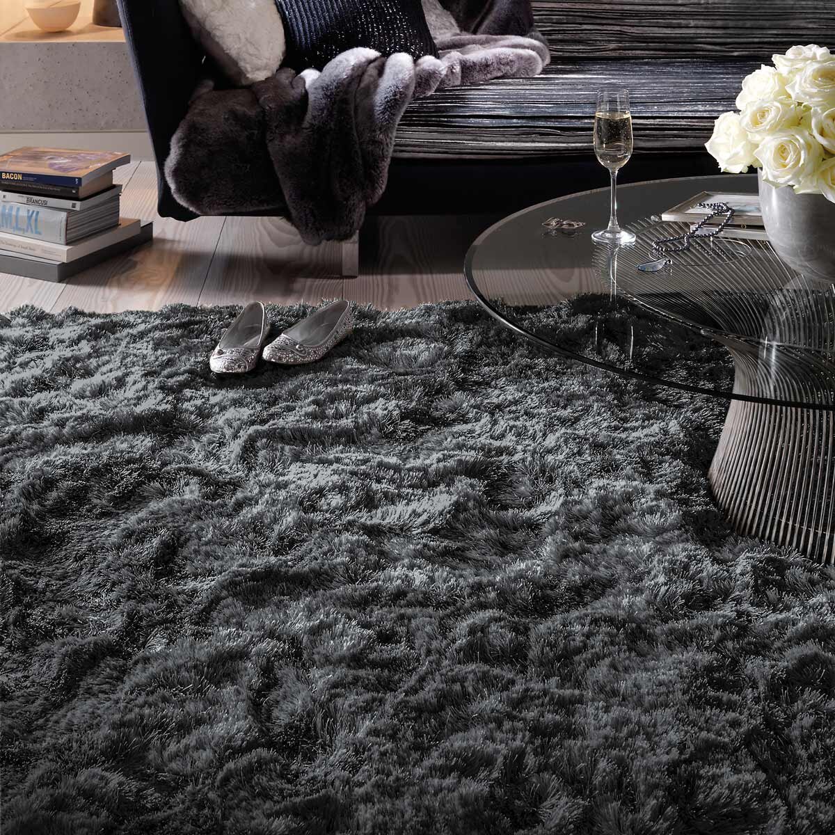 Plush Slate Rug, 200 x 300 cm