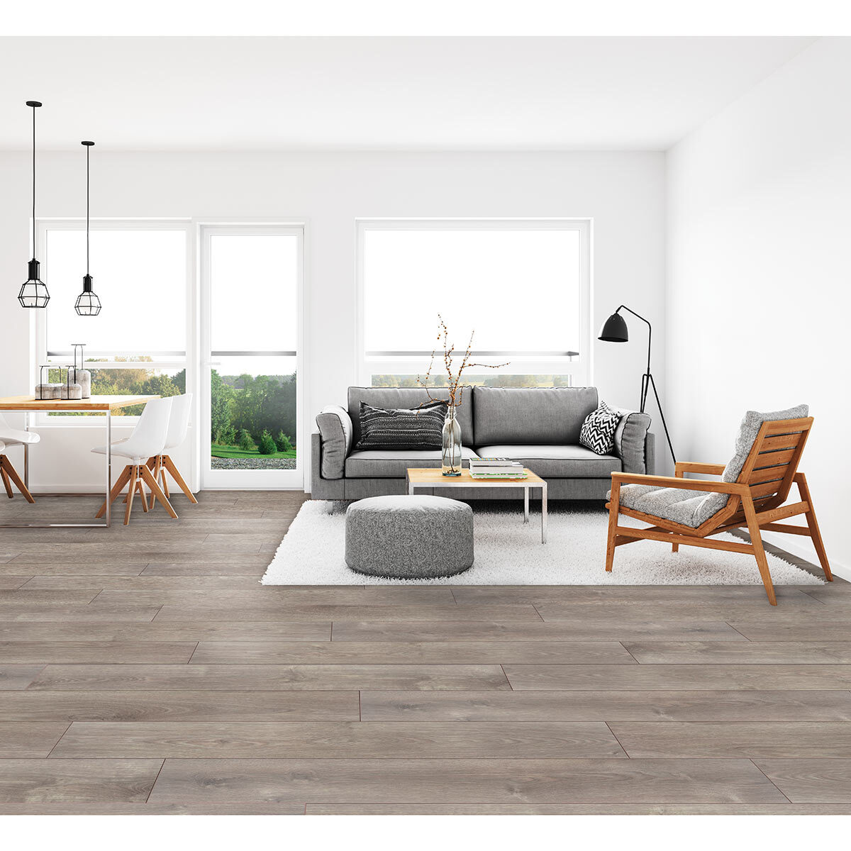 Lifestyle image of flooring in living room setting