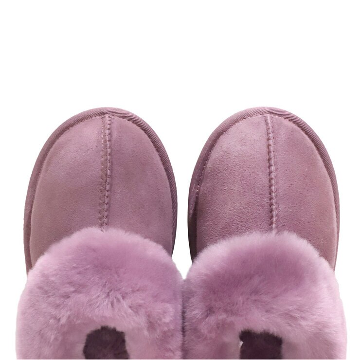 Kirkland Signature Women's Shearling Slippers in Mauve | Costco UK