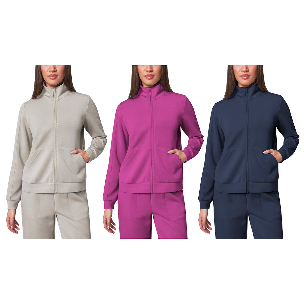 Mondetta Ladies Tech Full Zip Fleece in 3 Colours & 4 Sizes