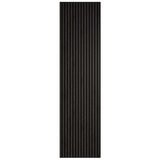 Graphite Decorative Slatted Wood Wall Panel 17mm x 3 m x 0.6 m (2 panels per pack)