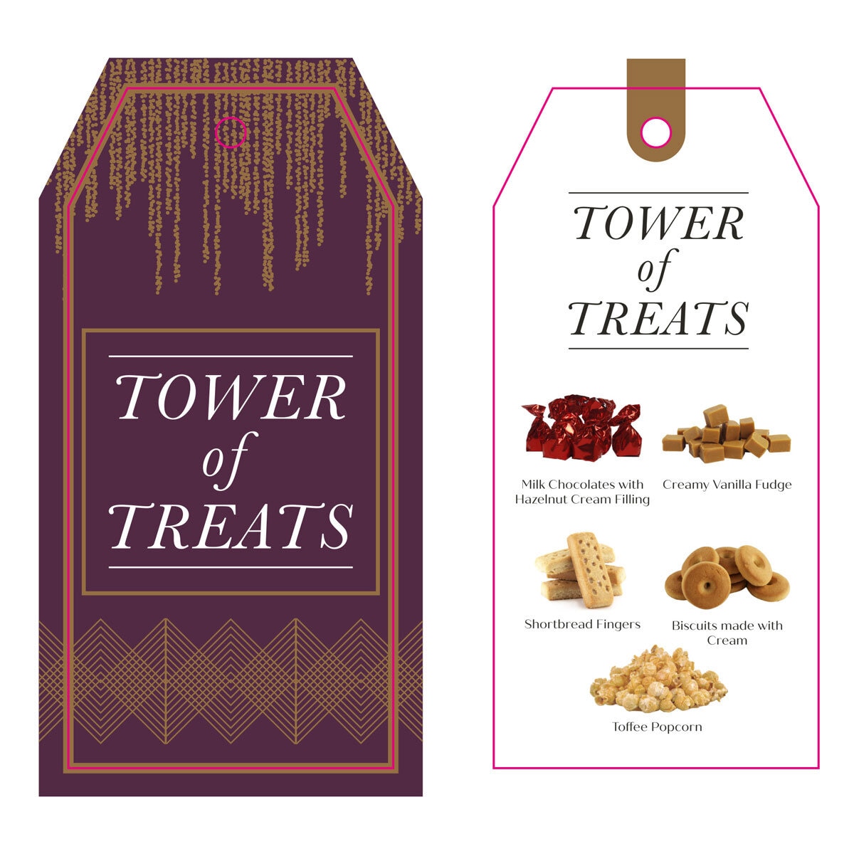 Festive Tower of Treats in Red Festive Tower of Treats in Red