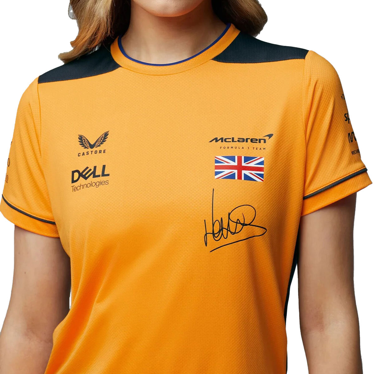 McLaren F1 Women's Replica Driver Lando Norris T-Shirt in Orange, Size 16