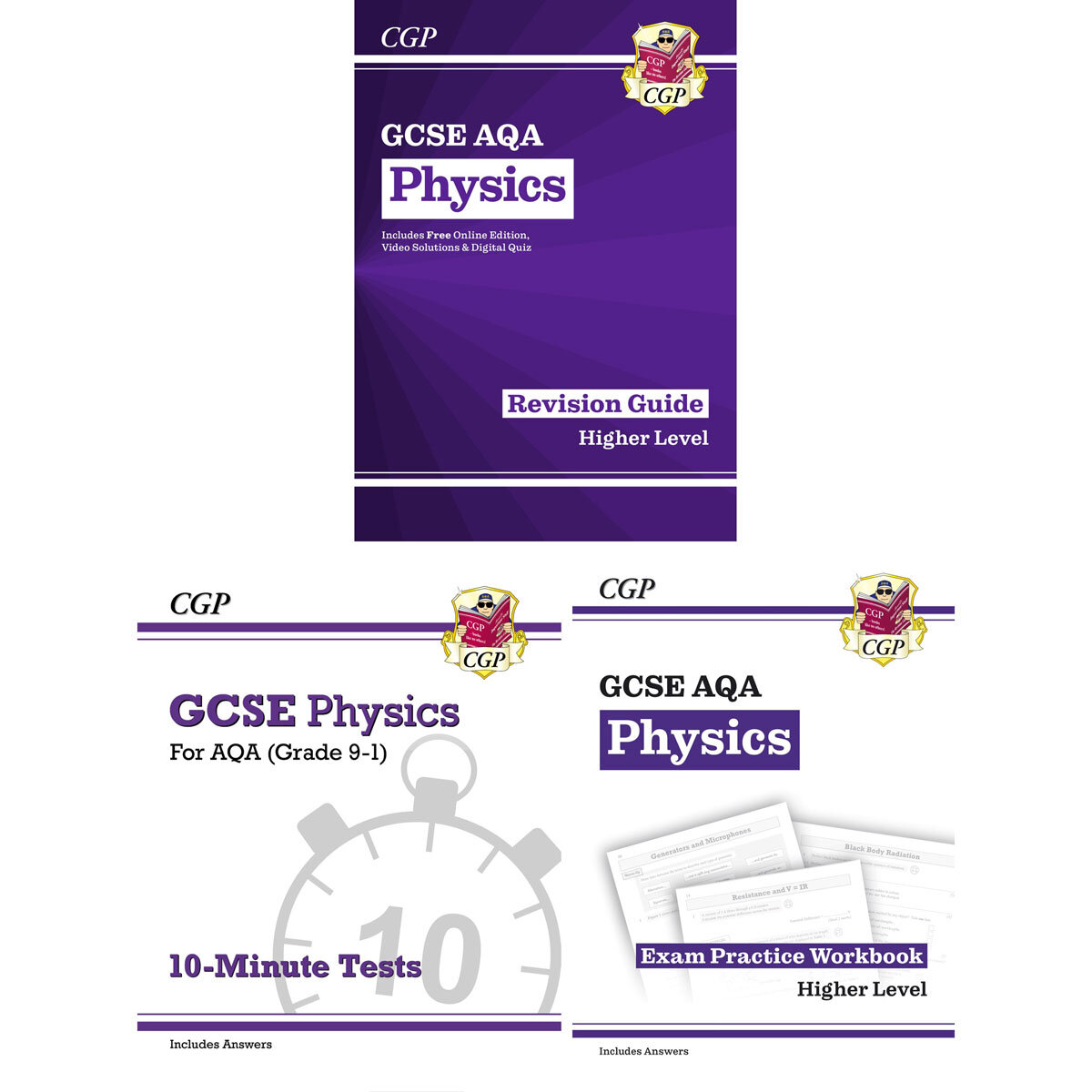 Title Page of CGP GCSE AQA Physics text book