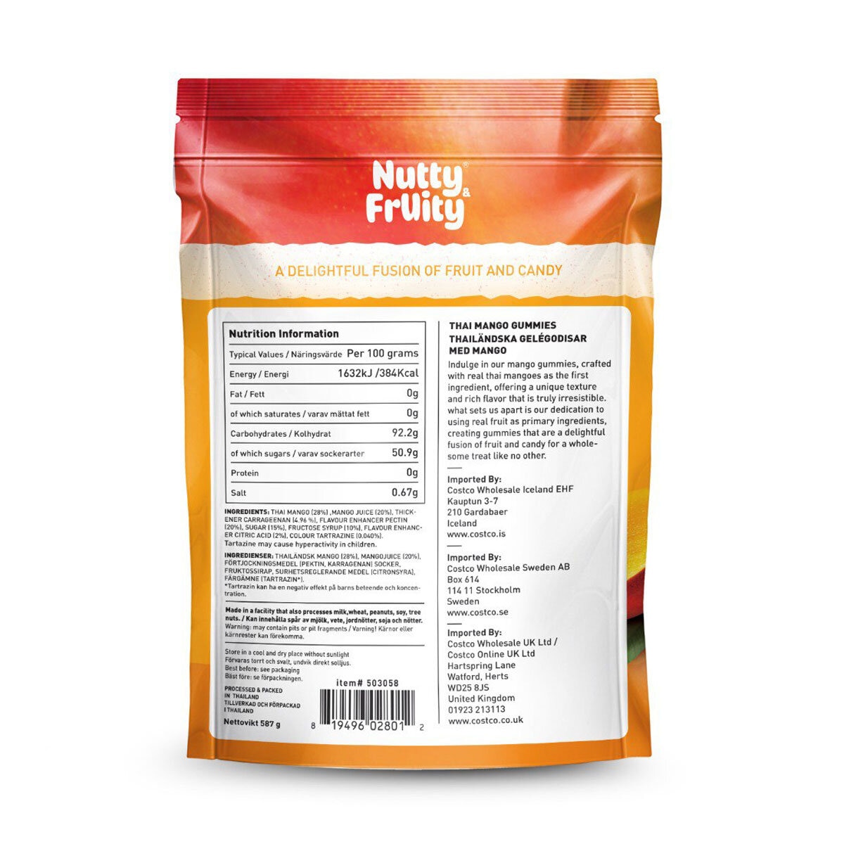 Nutty & Fruity Thai Mango Gummies, 510g