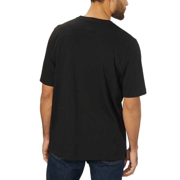 Kirkland Signature Mens Pima Cotton Slub T Shirt In Black Extra Large