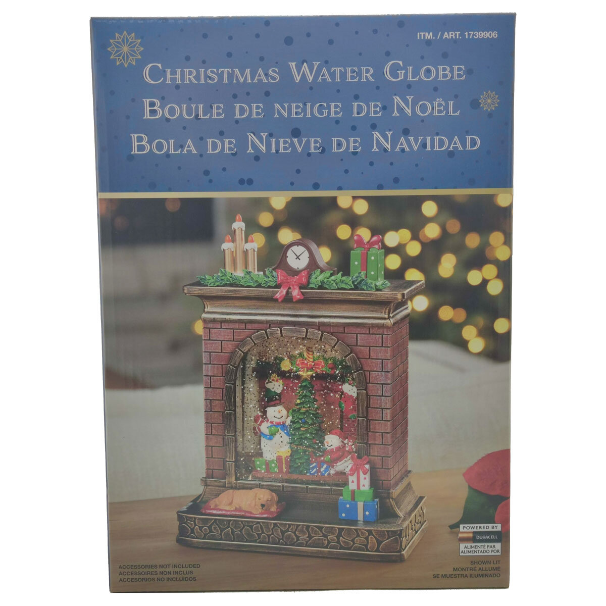 Buy 10.25" Fireplace Water Globe Snowman with Christmas Tree Boxed image at costco.co.uk