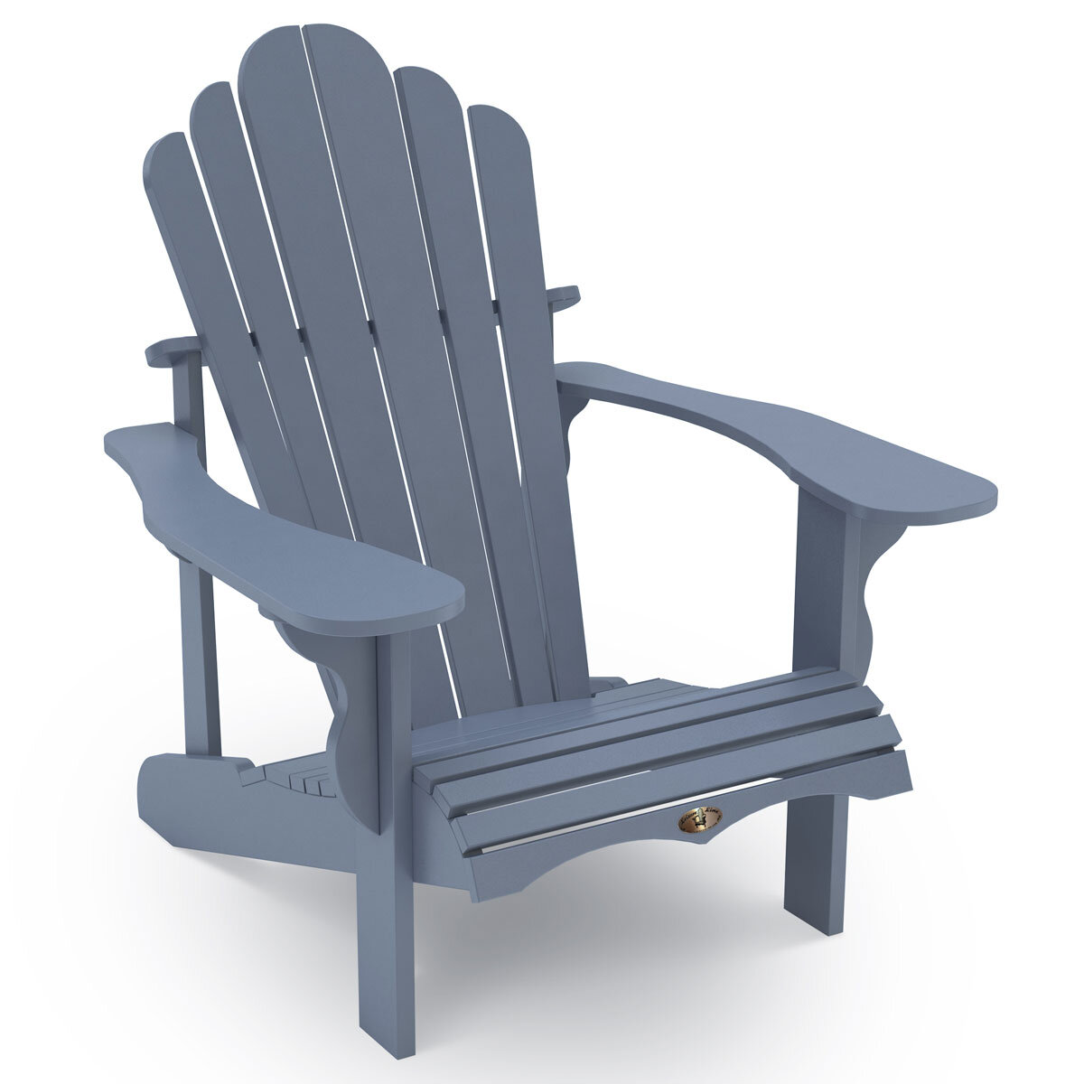 Leisure Line Adirondack Faux Wood Garden Chair in Grey