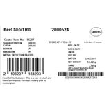 British Beef Short Cut Ribs, Variable Weight: 2kg - 3kg British Beef Short Cut Ribs, Variable Weight: 2kg - 3kg