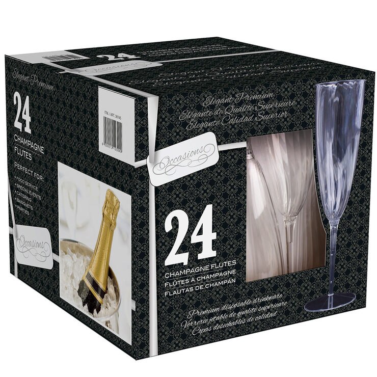 Occasions Disposable Champagne Flutes 96pk Costco UK