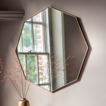 Gallery Mayfair Champagne Octagon Mirror, 80cm