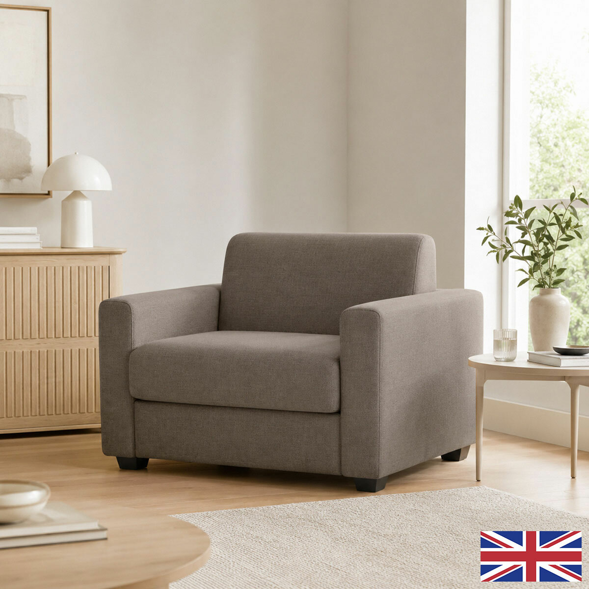 Lucas Brown Fabric Snuggler Sofa Bed Lucas Brown Fabric Snuggler Sofa Bed