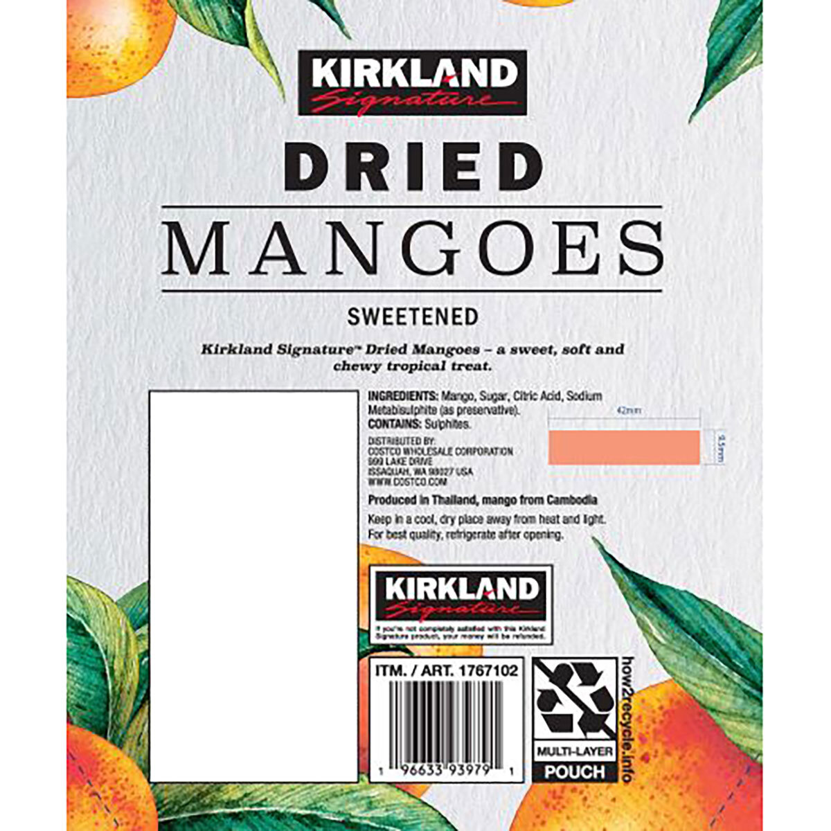 Kirkland Signature Dried Mango, 992g