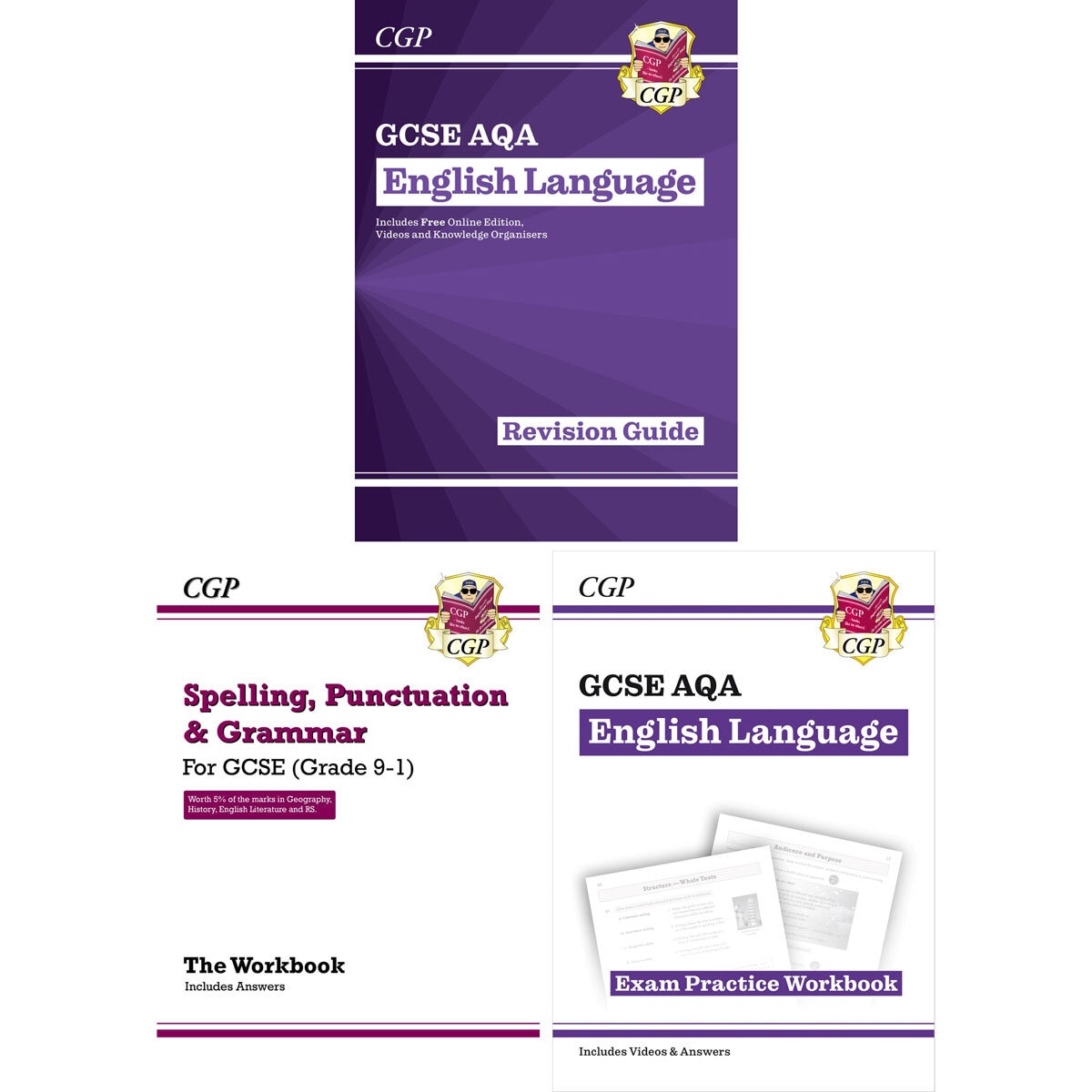 Title Page for CGP GCSE AQA English Language text book