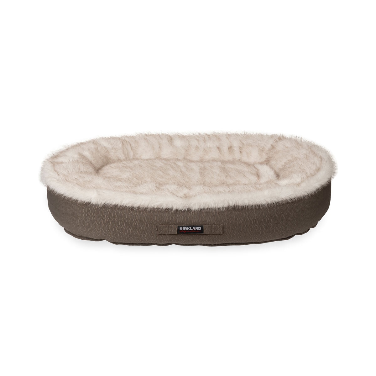 Kirkland Signature Oval Cuddler Pet Bed (42"x 46"), 107cm x 117cm in Taupe