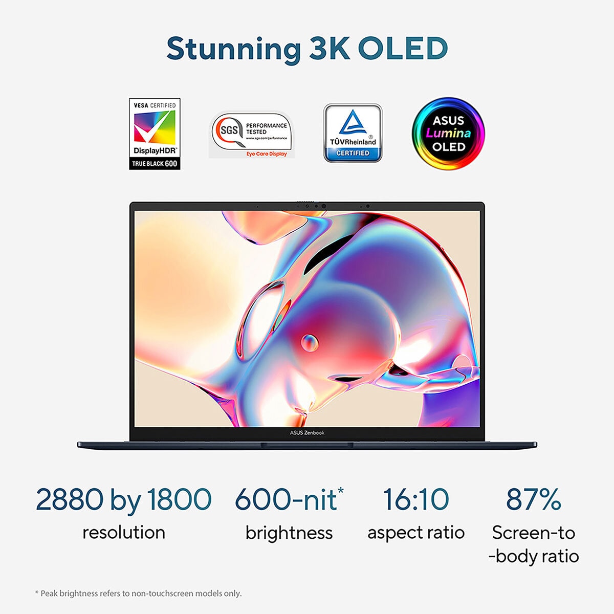 ASUS Zenbook, Intel Core Ultra 7, 16GB RAM, 1TB SSD, 14 Inch OLED Laptop, UX3405CA-QL104W ASUS Zenbook, Intel Core Ultra 7, 16GB RAM, 1TB SSD, 14 Inch OLED Laptop, UX3405CA-QL104W