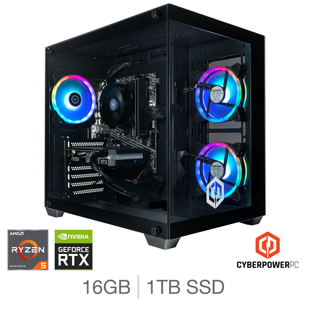 Cyberpower, AMD Ryzen 5, 16GB RAM, 1TB SSD, NVIDIA GeForce RTX 4060, Gaming Desktop PC at Costco.co.uk