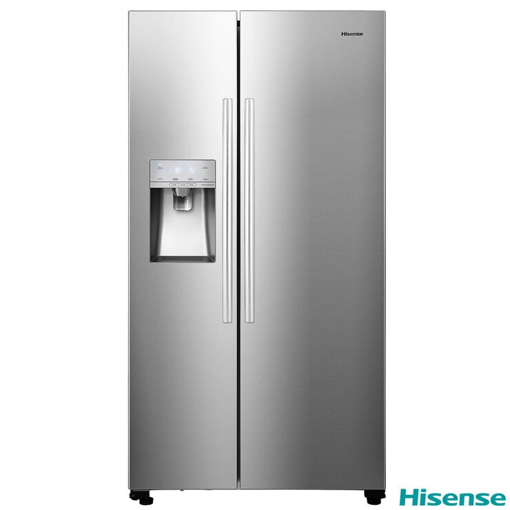 Hisense Rs694n4iif Side By Side Fridge Freezer F Rated In Stainless Steel Costco Uk