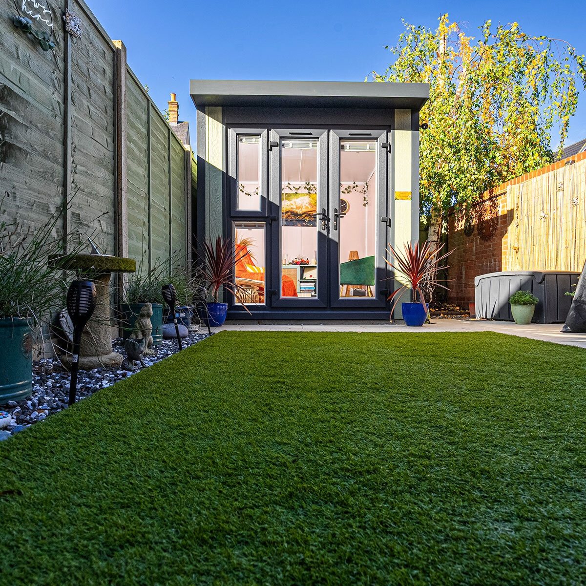 Installed Green Retreats Basebox Garden Room 2.4m x 2.4m