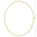 14ct Yellow Gold Diamond Cut Bead Rolo Necklace