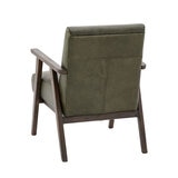 Gallery Neyland Green Leather Armchair