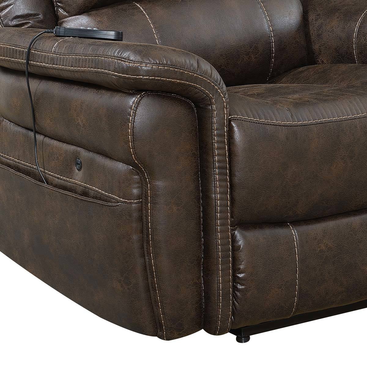 pulaski fabric power recliner with built in heat and massage