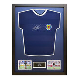 Gordon Strachan Signed Framed Scotland Football Shirt