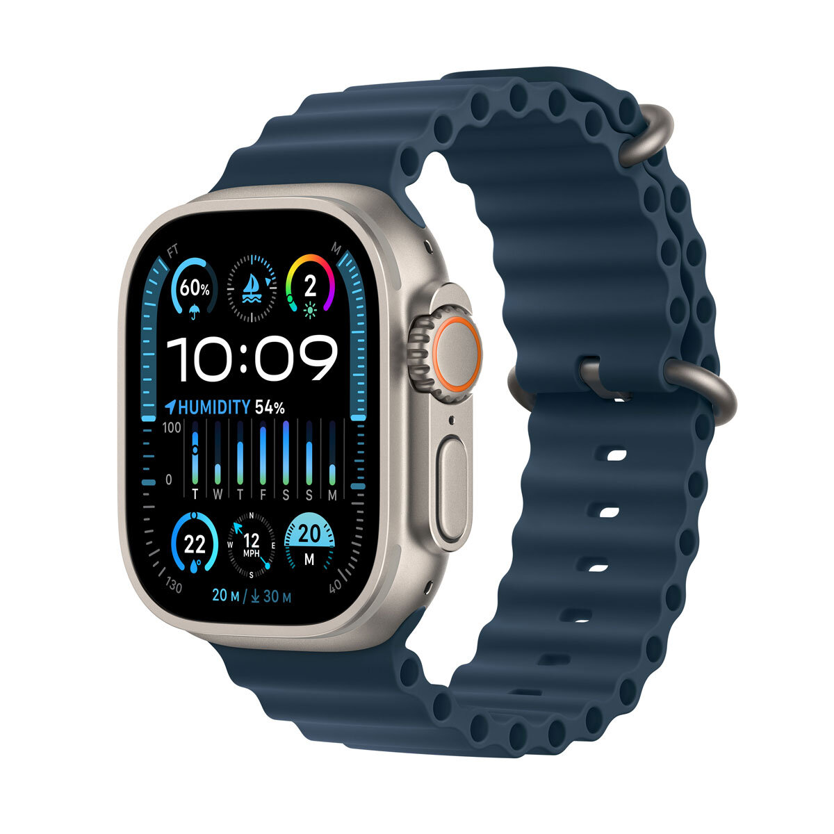 Buy Apple Watch Ultra 2 GPS + Cellular, 49mm Titanium Case with Blue Ocean Band, MREG3B/A at costco.co.uk