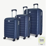 Rock Prime 3 Piece Hardside Luggage Set in Navy