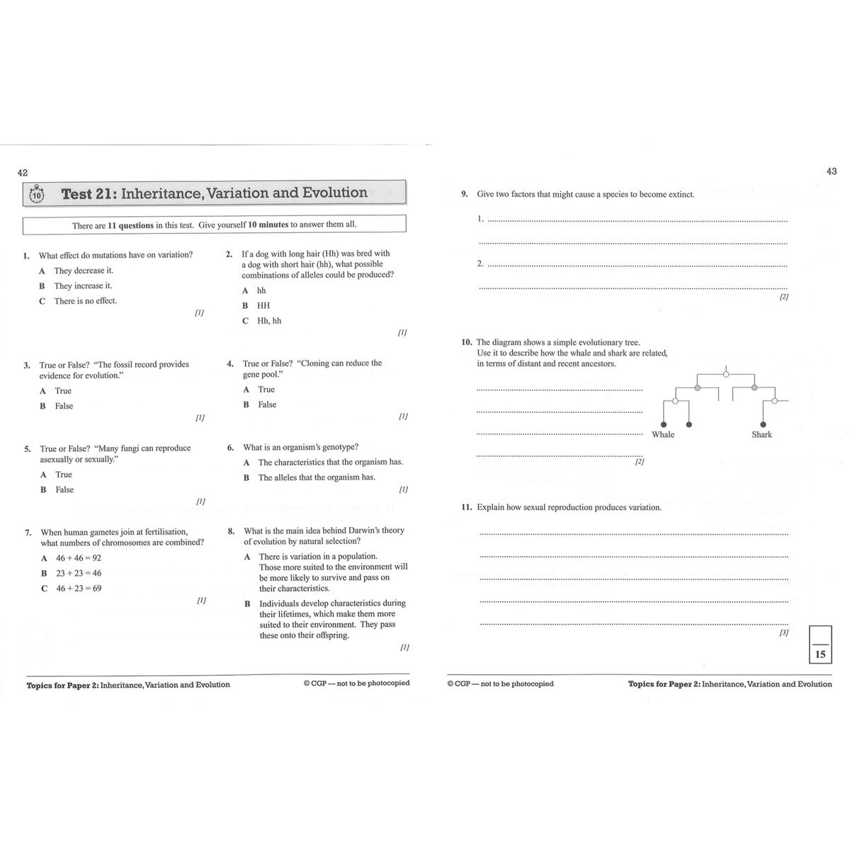 Page Spread CGP GCSE AQA Biology text book Page Spread CGP GCSE AQA Biology text book