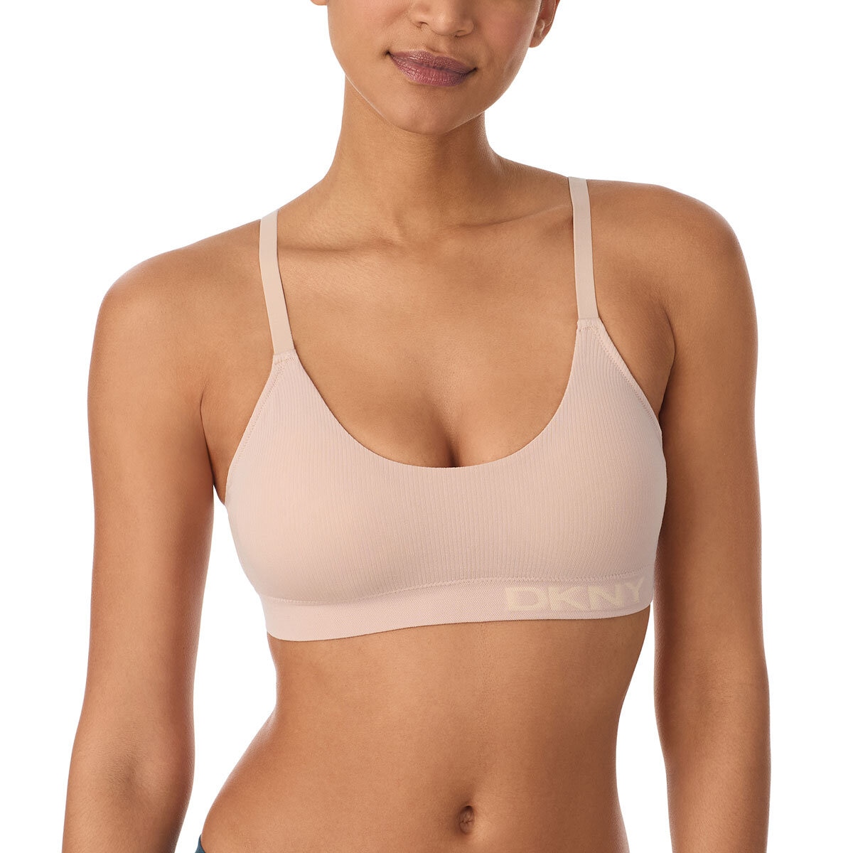 DKNY Ladies Seamless Ribbed Bralette 2 Pack