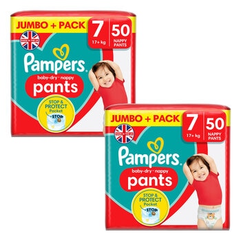 Pampers Baby Dry Pants Size 7, 2 x 50 Pack