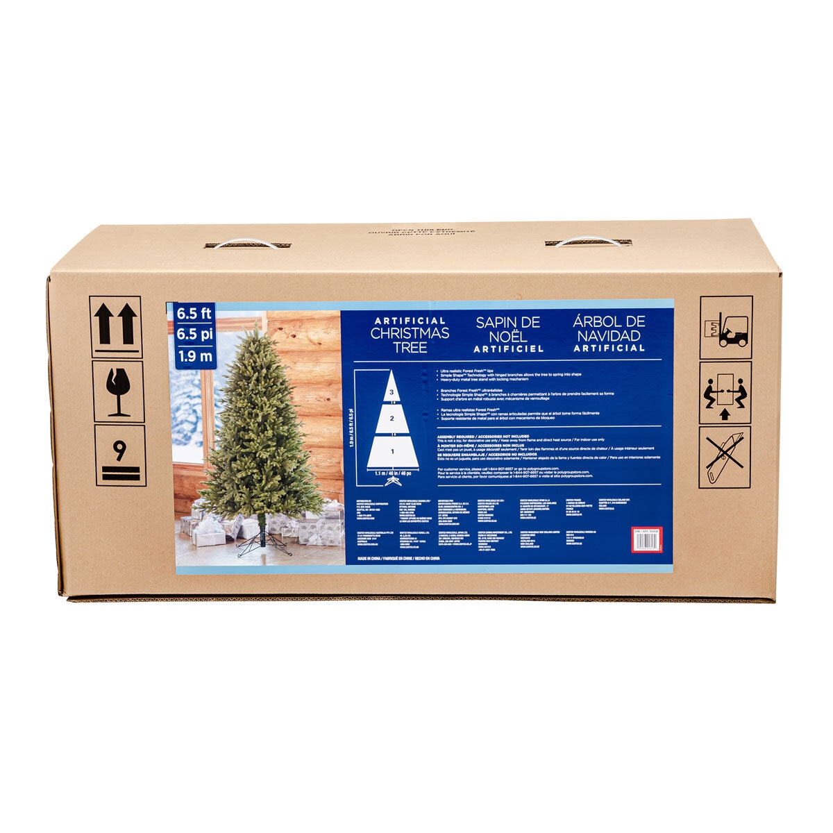 Buy 6.5ft Unlit Aspen Christmas Tree Box image at costco.co.uk