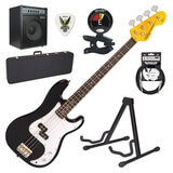 Vintage V4 Bass Gloss Black Guitar Bundle