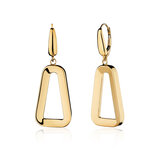 14ct Yellow Gold Triangular Drop Earrings