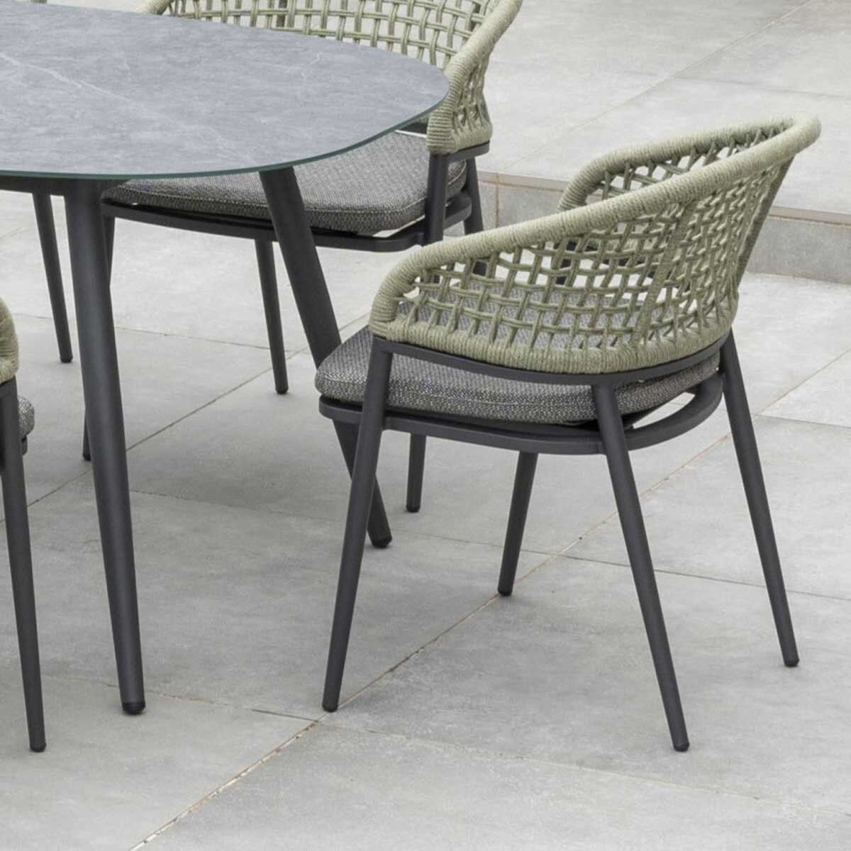 Harbour Lifestyle Anika 7 Piece Ceramic Oval Dining Set