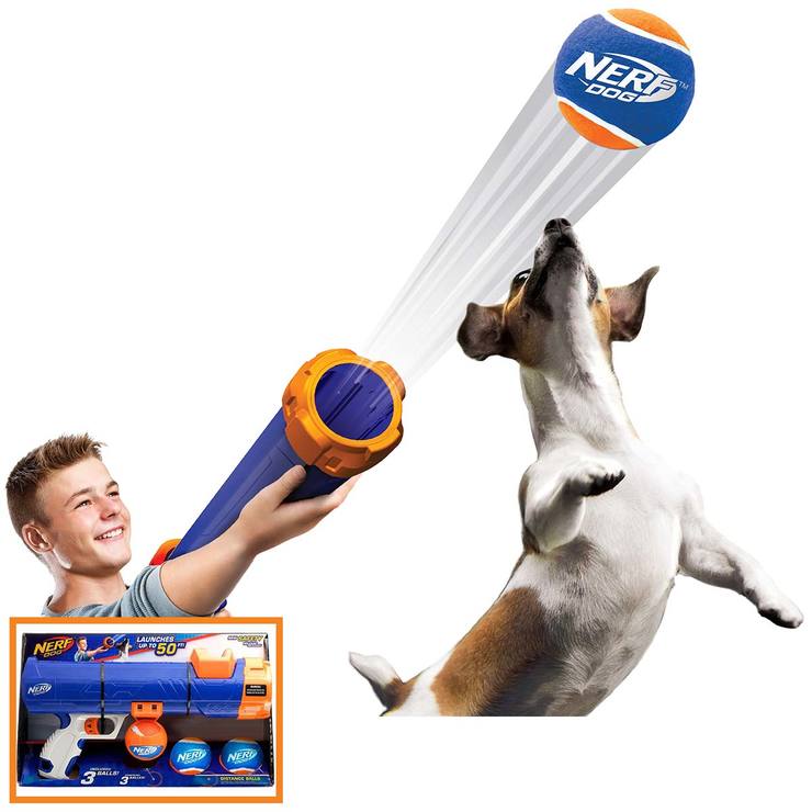 Nerf Dog Tennis Ball Blaster with 3 Balls | Costco UK