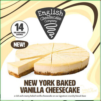 English Cheesecake Co Vanilla Baked Cheesecake, 1.5kg