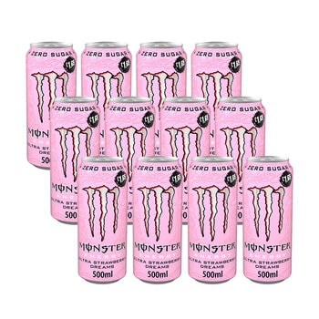 Monster Ultra Strawberry Dreams PMP £1.65, 12 x 500ml