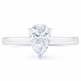 1.00ct Pear Cut Solitaire Ring, Platinum