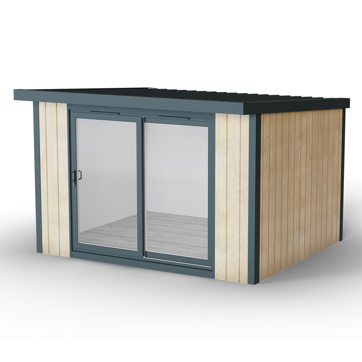 Installed Green Retreats Basebox Garden Room 3.6m x 3m