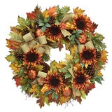 Buy 30" Orange Harvest Wreath Overview Image at Costco.co.uk