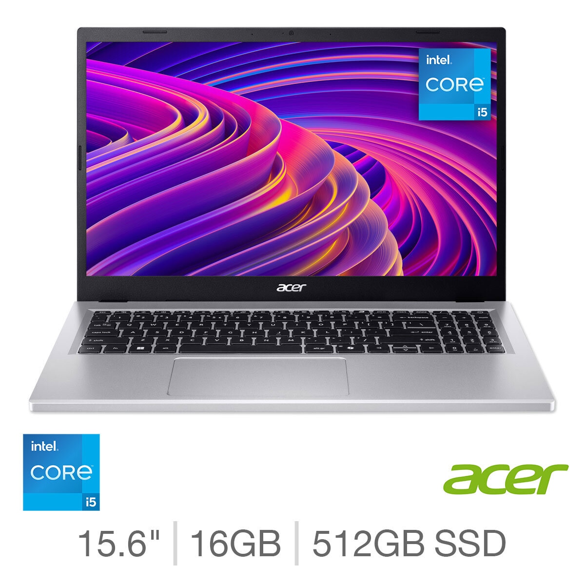 Acer Aspire Go 15, Intel Core i5, 16GB RAM, 512GB SSD, 15.6 Inch Laptop, NX.JD9EK.00J Acer Aspire Go 15, Intel Core i5, 16GB RAM, 512GB SSD, 15.6 Inch Laptop, NX.JD9EK.00J
