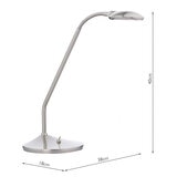 Wellington Task Table Lamp Satin Chrome LED