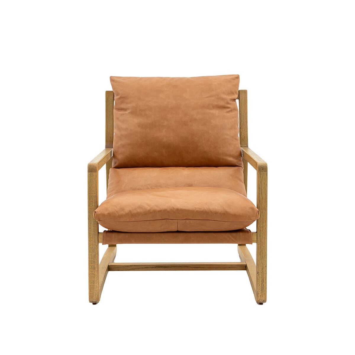 Gallery Burela Vintage Brown Leather Lounge Chair